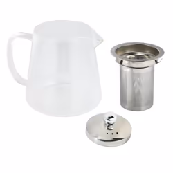 5Sizes Good Clear Borosilicate Glass Teapot With 304 Stainless Steel Infuser Strainer Heat Coffee Tea Pot Tool Kettle Set