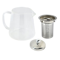 5Sizes Good Clear Borosilicate Glass Teapot With 304 Stainless Steel Infuser Strainer Heat Coffee Tea Pot Tool Kettle Set