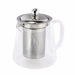 5Sizes Good Clear Borosilicate Glass Teapot With 304 Stainless Steel Infuser Strainer Heat Coffee Tea Pot Tool Kettle Set