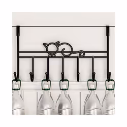 over the Door Hook Bathroom Hanger Coat Clothes Hat Bag Towel Hanger Hanging Rack