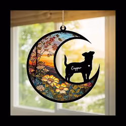 Memorial Suncatcher, Personalized with Name Date Breeds Suncatcher, Pet Loss Suncatcher, Stained Acrylic Light