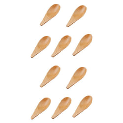 10 Pieces Mini Wooden Spoon Condiments Spoon with Short Handle,for Coffee Loose Tea Leaves Milk Powder Spice Candy,Etc