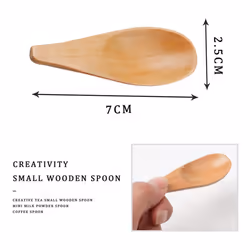 10 Pieces Mini Wooden Spoon Condiments Spoon with Short Handle,for Coffee Loose Tea Leaves Milk Powder Spice Candy,Etc