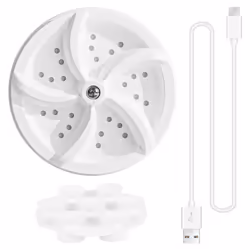 Mini Washing Machine Portable Ultrasonic Dishwasher with USB Data Cable Powered for Personal Laundry Camping RV Trip