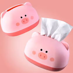 2X Napkin Holder Household Living Room Dining Room Pig Storage Box Simple Storage Tissue Box