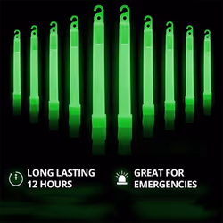 10Pcs Survival Kit Glowing Stick Emergency Light Sticks for Camping and Emergency Survival Earthquake