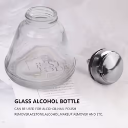 CNNOTEPAD Empty Nail Polish Dispenser Glass Push Press Bottle