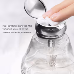 CNNOTEPAD Empty Nail Polish Dispenser Glass Push Press Bottle