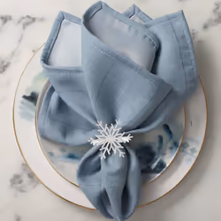 6 Pieces Snowflake Napkin Rings Christmas Snowflake Napkin Holder Rings for Christmas Holiday Table Decoration