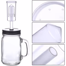 Fermentation Lids Kit,Airlock for Fermentation Air Locks with Black Grommets Airlock Bubble for Beer and Wine, Jar