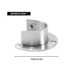 4 Packs Heavy Duty Stainless Steel Closet Rod End Supports Closet Pole Sockets Flange Rod Holder with Screws, 1-1/3 Inches