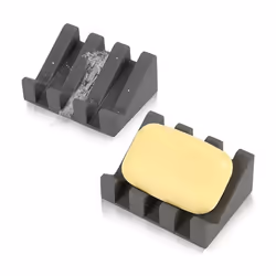 2Pcs Silicone Soap Dish with Drain, Shower/Bathroom Soap Rack, Self Draining Waterfall Soap Tray/Kitchen Keeper