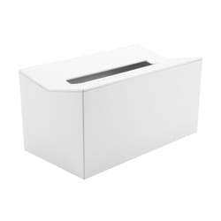 Kitchen Tissue Box Cover Napkin Holder for Paper Towels Box for Napkins Tissue Dispenser Container for Wipes White