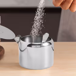 Stainless Steel with Lid and Spoon Seasoning Jar Seasoning Jar Tableware Spice Container