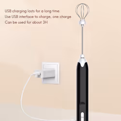Electric Blender Mixer Egg Beater Coffee Milk Drink Food Whisk Stirrer USB Rechargeable Hand Blender