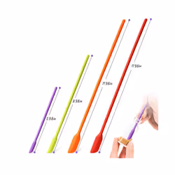 Mini Silicone Spatulas, 8 Pack Small Silicone Spatulas Last Drop Spatula Scrapers Mini Jar Scraper for Kitchen