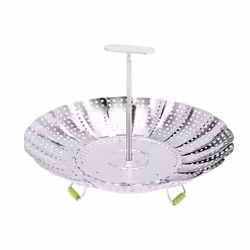 Stainless Steel Folding Vegetable Steamer Basket,Insert for Cooking Food,Expandable to Fit Various Size Pot