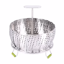 Stainless Steel Folding Vegetable Steamer Basket,Insert for Cooking Food,Expandable to Fit Various Size Pot
