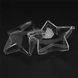 10 Sets 80mm DIY Fillable Balls Clear Plastic Ornaments Balls Ornament Bauble Party Supplies