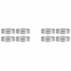 8 Pack Stainless Steel Tart Rings 2.4In,Perforated Cake Mousse Ring,Cake Ring Mold,Round Cake