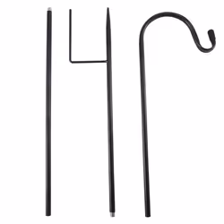 Hooks Rust Resistant Garden Stake Outdoor Metal Plant Stand Hanger Pole 120X10X1cm