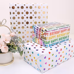 6 Pcs Sheets, Multicolor Colorful Wrapping Paper for Women Men, Birthday or Christmas, 50CM x 70CM