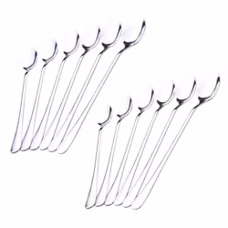 12Pcs Long Handle Stainless Steel Tea Coffee Spoons Ice Cream Cutlery