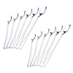 12Pcs Long Handle Stainless Steel Tea Coffee Spoons Ice Cream Cutlery