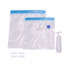 Sous Vide Bags 15Pack Reusable Electric Vacuum Food Storage Save Cooker with 1 Hand Pump,2 Size Sealed Bag,4 Clip