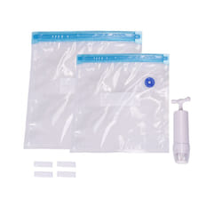 Sous Vide Bags 15Pack Reusable Electric Vacuum Food Storage Save Cooker with 1 Hand Pump,2 Size Sealed Bag,4 Clip