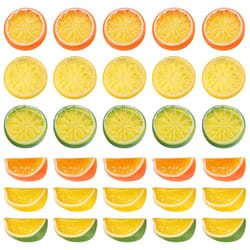 30Pcs 2in Artificial Lemon Slices,Simulation Decorative Fruit Wedding Ornament Festival Decor Photography Props