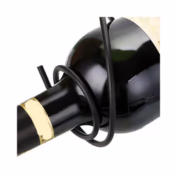 Metal Wine Rack Wine Holder - Wall Decor Art - Included Mounting Screws and Anchors