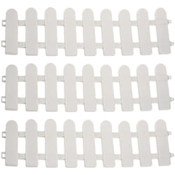 3Pc 50X13cm White Plastic Tree Fence Courtyard Indoor Garden Fence Kindergarten Flower Garden Vegetable White Decor