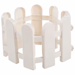 3Pc 50X13cm White Plastic Tree Fence Courtyard Indoor Garden Fence Kindergarten Flower Garden Vegetable White Decor