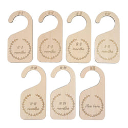 7Pcs Wooden Baby Dividers, to 24 Months Baby Cloth Organizer By Age Nursery Infant Divider Gift