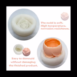 2 Pcs Bloom Flower Shape Silicone Mold, Chocolate Cake Soap Candy Pastry Candle Dessert Mousse Silicone Mold
