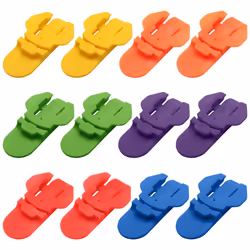 Color Coded Drink and Soda Protector for Family, 12Pk Colored Plastic Tab Openers for Pop, Beer or Soda Cans