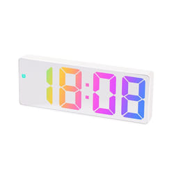 Digital Alarm Clock Colorful LED Screen Display Modern Desktop Clock LED Clocks