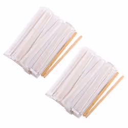 200Pcs 5.5 Inch Coffee Stirrers Sticks -Natural Wood Coffee Beverage MilkTea Disposable Stirrer Stick