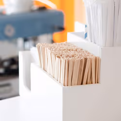 200Pcs 5.5 Inch Coffee Stirrers Sticks -Natural Wood Coffee Beverage MilkTea Disposable Stirrer Stick