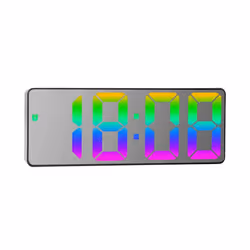 Digital Alarm Clock Colorful LED Screen Display Modern Desktop Clock LED Clocks