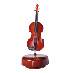 Violin Music Box, Rotating Musical Base, for Boys Girls Birthday