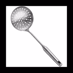 Skimmer Colander Stainless Steel with Long Handle Colander for Kitchen and Catering Hot Pot Frying Filter