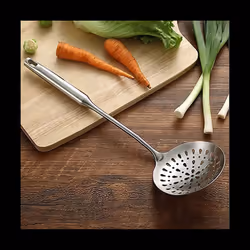 Skimmer Colander Stainless Steel with Long Handle Colander for Kitchen and Catering Hot Pot Frying Filter