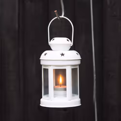 Vintage Metal Hanging Candle Lanterns , Holder,Candlestick for Wedding,Home,Birthday Parties Gift -White