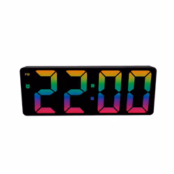 Digital Alarm Clock Colorful LED Screen Display Modern Desktop Clock LED Clocks