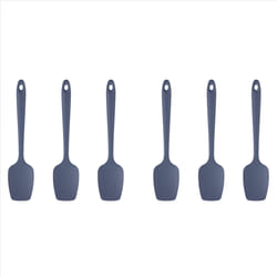 6 Pcs Silicone Spatula Black High Temperature Resistant Rubber Spatula Cooking and Baking Kitchen Spatula