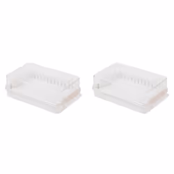 2X Butter Cutting Storage Box Butter Dish Cutter with Lid Transparent Cheese Slicer Tray Container Household Tool 1
