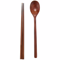 Handmade Jujube Tree Wooden Korean Dinnerware Combinations Utensil,5 Spoons and Chopsticks