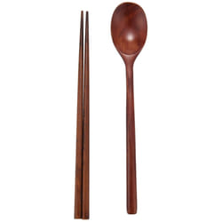 Handmade Jujube Tree Wooden Korean Dinnerware Combinations Utensil,5 Spoons and Chopsticks
